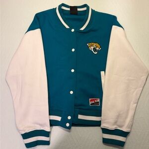 Women's New Era Teal Jacksonville Jaguars Fleece Full-Snap Jacket